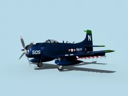 Douglas A-1H Skyraider  V03 USN 3D model