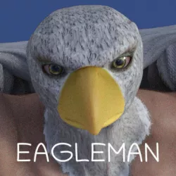 Eagleman for Genesis 8 Male Low-poly  3D model