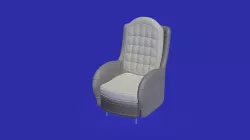 Elegant compact armchair 3D model