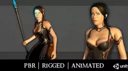Fantasy mage - Female hero Low-poly  3D model