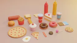 Fast Food Low Poly 3D Models - Food Collection Vol 2 Low-poly  3D model
