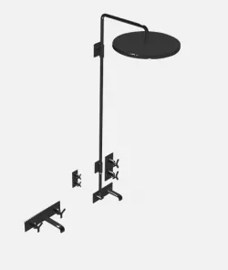 Faucet- Shower Head- Valve 3d Model Low-poly  3D model