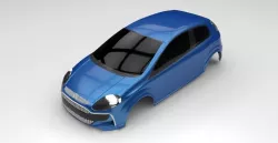 Fiat Punto Evo body replica Free 3D model