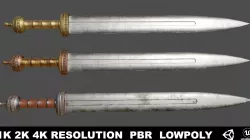 Gladius Low-poly  3D model