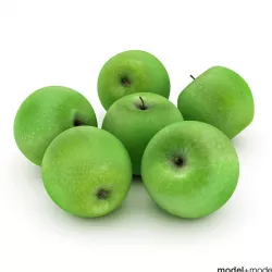 Green apples Free 3D model