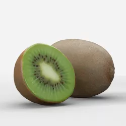 Green Kiwi Fruit 3D model photoscan Low-poly  3D model