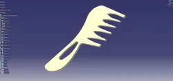 Hair comb using surfacing in catia  Free 3D model