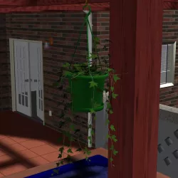 Hanging Ivy with planter Free 3D model