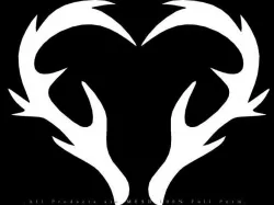 Heart Deer Antler - Right and Left Low-poly  3D model