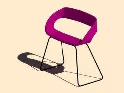 High quality 3d models a simple barbershop chair 3D model