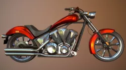 Honda Fury Motorcycle Red 3D model