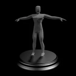 Human Base Mesh Free low-poly  3D model