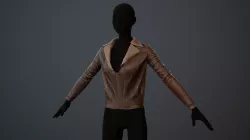 Jacket Leather Pbr GameReady Low-poly  3D model