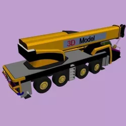 JCB Crane yellow colour 3D model