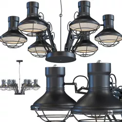 Kare Pendant Lamp Spider Multi 6-lite 3D model