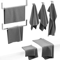 KITCHEN TOWELS GRAY 3D model