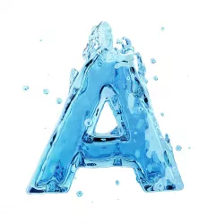 Liquid letter A 3D model 3D model