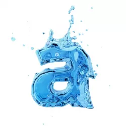 Liquid letter a 3D model 3D model