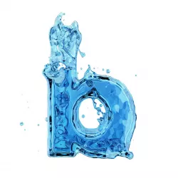 Liquid letter b 3D model 3D model