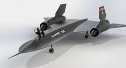 Lockheed SR-71 Blackbird Low-poly  3D model