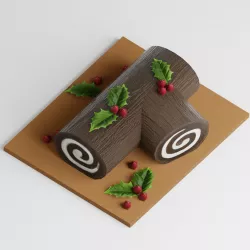 Log Cake G40 Low-poly  3D model