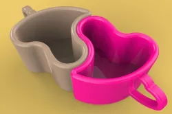 LOVE COUPLE MUG GIFT-printable 3D model