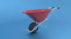 Low Poly Wheel Borrow Low-poly  3D model