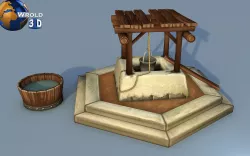 Lowpoly Water Well 3D Model Low-poly  3D model