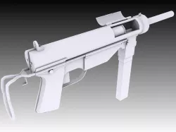 M3 Grease Gun Low-poly  3D model