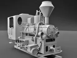 MAV 399 Steam Locomotive Free 3D model