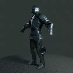 Medieval armor set 002 Low-poly  3D model