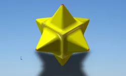 Metal cube-star Free 3D model