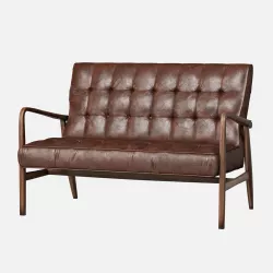 Mid Century Sofa Leather 3D model