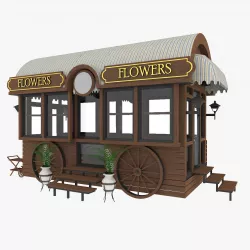 Mobile Trade Pavilion Shop 3D model