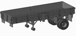 Model of semitrailer on a scale OdAZ-885 3D model