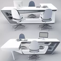modern office table chair 3D model