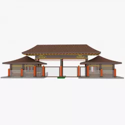 Mongolian Building 2 3D model