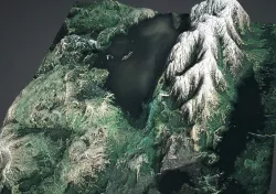 Moutains with lakes 3d scanned 3D model