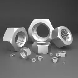 Nut DIN 934 - similar ISO 4032 - M2 to M90 3D model