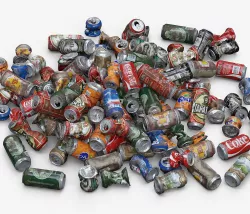 Old aluminum cans Low-poly  3D model