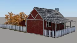 Old wooden cabin 3D model