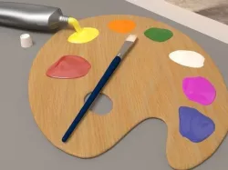 Paint PaintBrush Palette 3D model