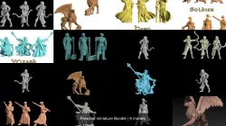Paladins miniature Bundle 3D Model Collection