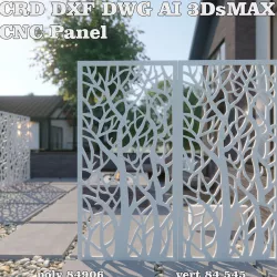 Panel cutting machine CNC router in wood 3D model