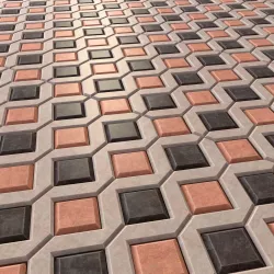Paving zigzag ecoparking 3D model