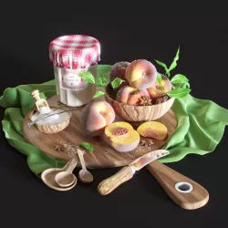 Peach 3D model