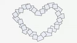 Photos on ground heart shape 3D model