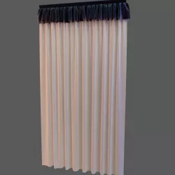 Pink Day Curtains Free 3D model