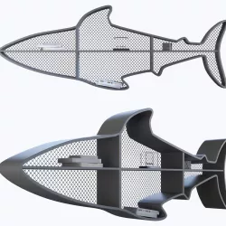 Pottery barn shark shelf 3D model