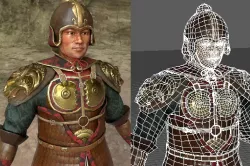 Realistic Traditional Ancient  Asian Warrior Soldier Low-poly  3D model